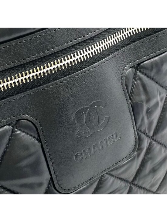 Chanel Coco Cocoon Quilted Leather Nylon Black Backpack Silver main image 8